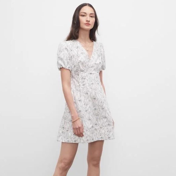 Club Monaco Floral Double V Tie Back Dress - Picture 2 of 11